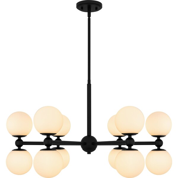 Quoizel Elser Chandelier 12 Lights Matte Black PCELS5031MBK - main